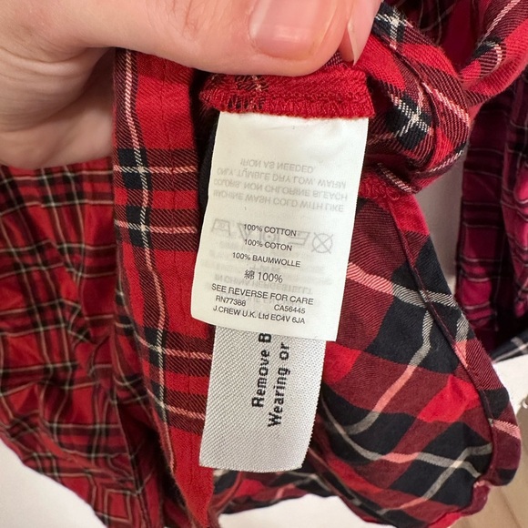Madewell Classic Ex-Boyfriend Shirt Plaid Patchwork Red Flannel Women Size Small - Picture 5 of 6